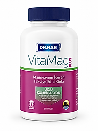 DR.MAR VitaMag Plus Üçlü Magnezyum + B6 Takviye Edici Gıda